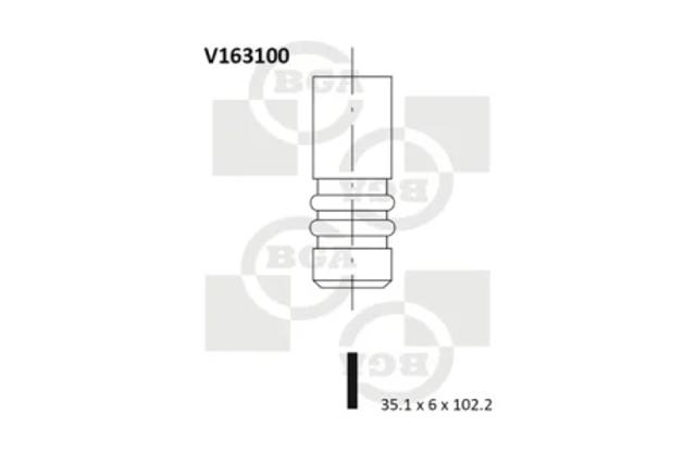 Клапана і штовхачі V163100 BGA