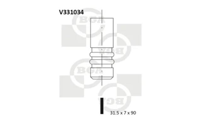 Клапан випускний V331034 BGA