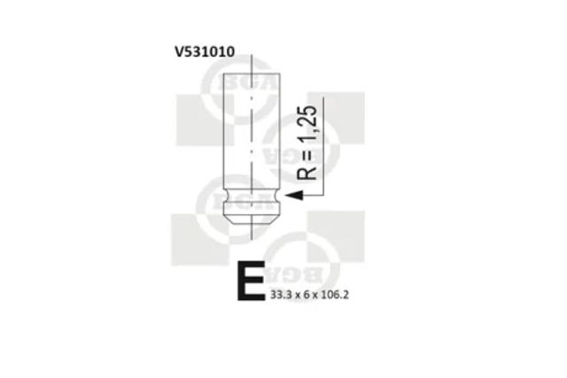 Клапана і штовхачі V531010 BGA