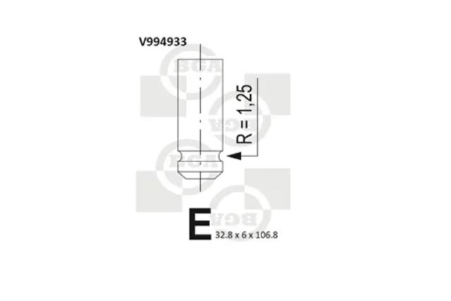 Клапана і штовхачі V994933 BGA