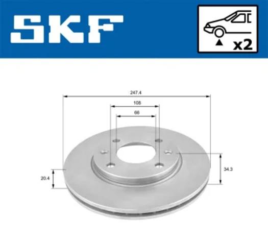 Ротор гальмівний VKBD80092V2 SKF