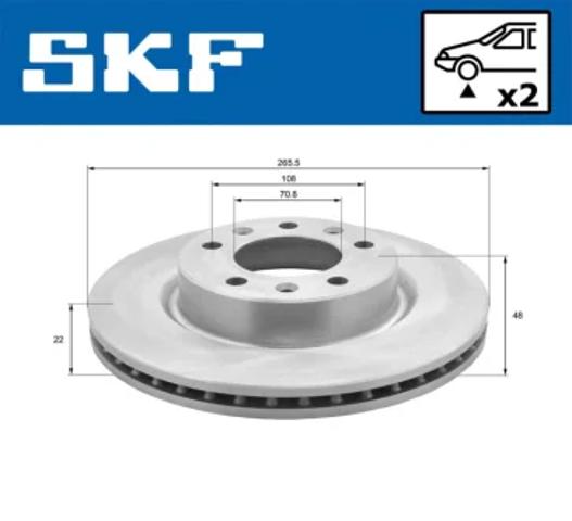 Гальмо дискове переднє VKBD80113V2 SKF