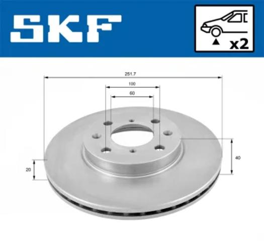 Ротор гальмівний VKBD80167V2 SKF