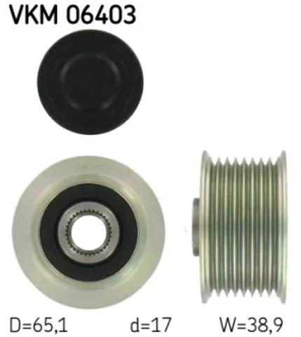 Шків генератора VKM06403 SKF