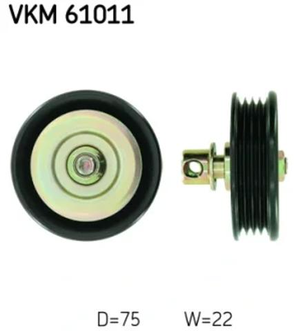 Ролик натягувача приводного ременя VKM61011 SKF