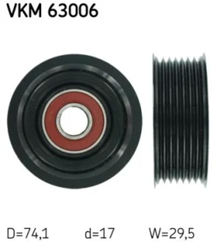 Ролик приводного ременя, паразитний VKM63006 SKF