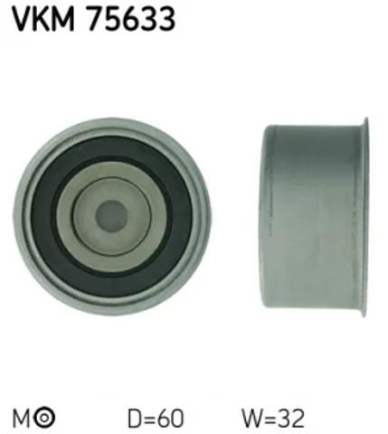 Ролик натягувача ременя ГРМ VKM75633 SKF