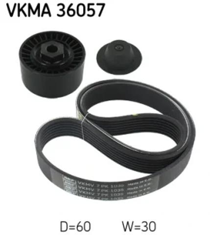Ремінь приводний, агрегатів, комплект VKMA36057 SKF