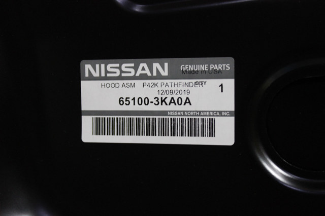 Капот 651003KA0A NISSAN