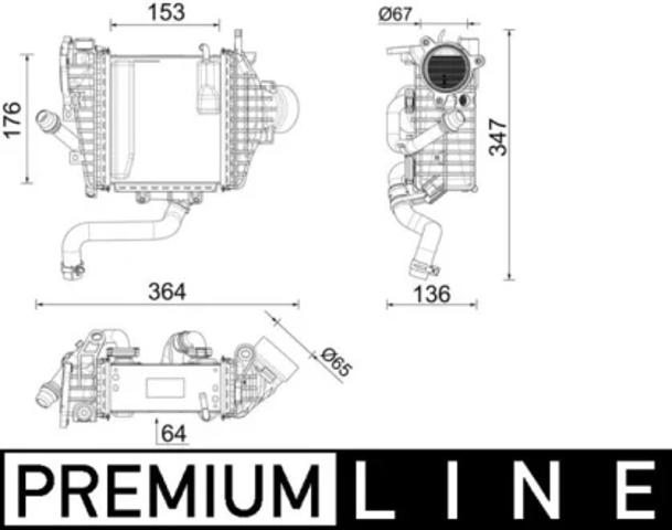 Система охолодження наддувочного повітря CI641000P MAHLE