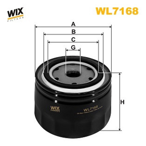 Фільтр масляний ДВЗ WL7168 WIX