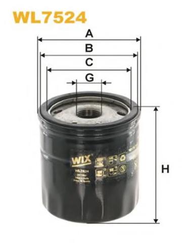 Фільтр масляний ДВЗ WL7524 WIX