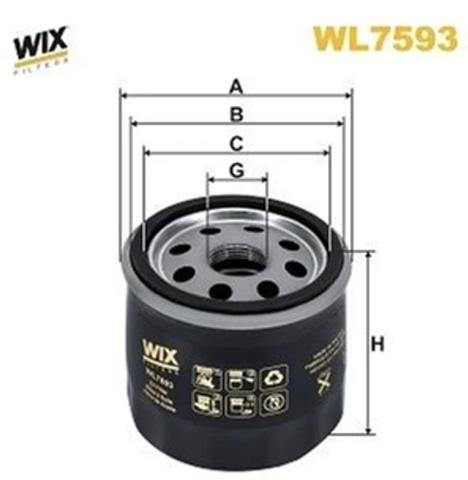 Фільтр масляний ДВЗ WL7593 WIX