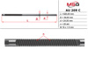 Вал / шток рульової рейки AU209C MS GROUP