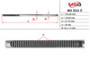 Вал / шток рульової рейки AU211C MS GROUP