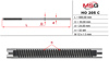 Вал / шток рульової рейки HO205C MS GROUP
