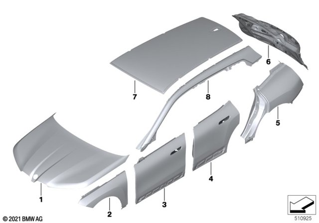 Переднє ліве крило 41009627295 BMW