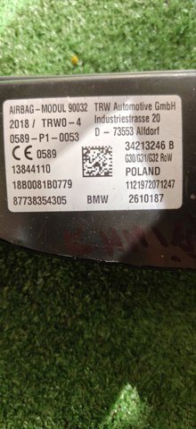 Подушка безпеки AIRBAG спинки сидіння, лівого 72127383543 BMW