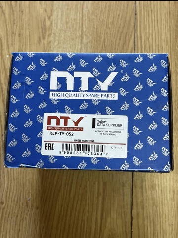 Підшипник в зборі з маточиною передній KLPTY052 NTY