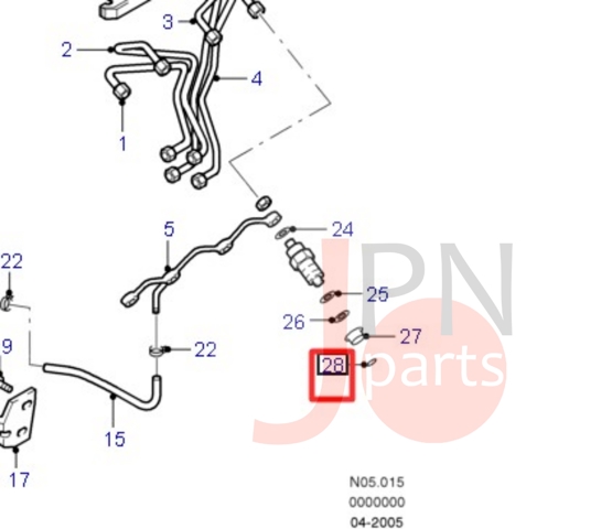 Кільце форсунки інжектора, посадочне WL5113H52 MAZDA