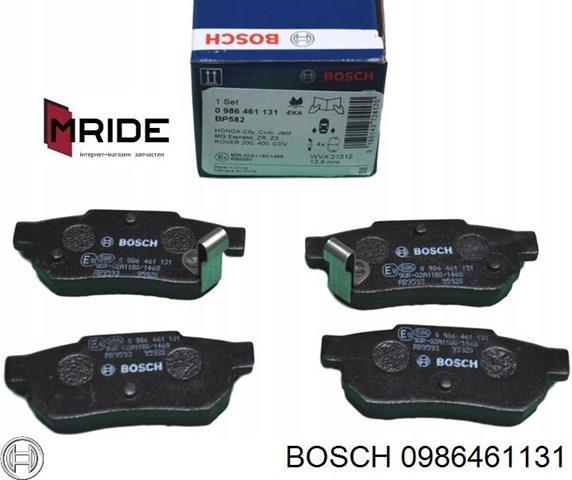 Задні дискові колодки 0986461131 BOSCH