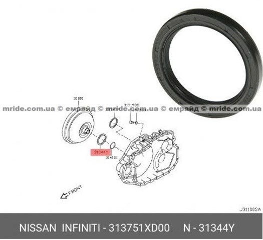 Сальник масляного насоса АКПП 313751XD00 NISSAN