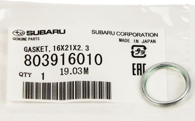 Прокладка пробки піддону двигуна 803916010 SUBARU