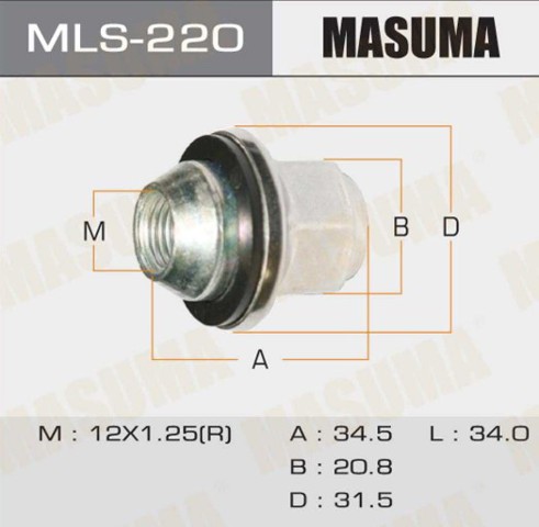 Гайка колісна MLS220 MASUMA