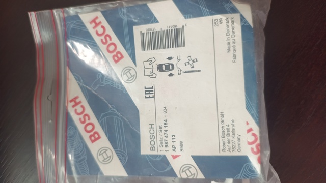 Комплект пружинок кріплення дискових колодок, задніх 1987474154 BOSCH