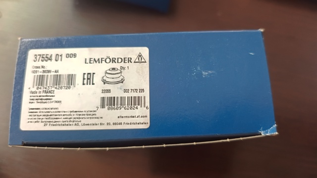 Підшипник опорний амортизатора, переднього 3755401 LEMFORDER