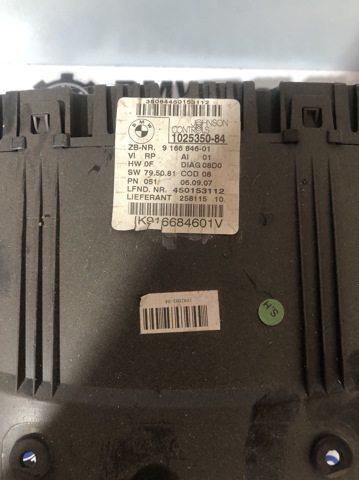 Приладова дошка-щиток приладів 9166846 BMW