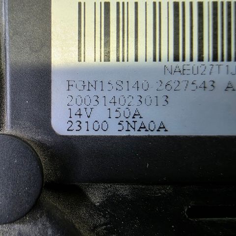 Авто генератор 231005NA0A NISSAN