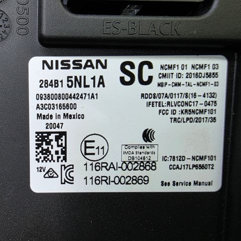 Блок комфорту 284B15NL1A NISSAN