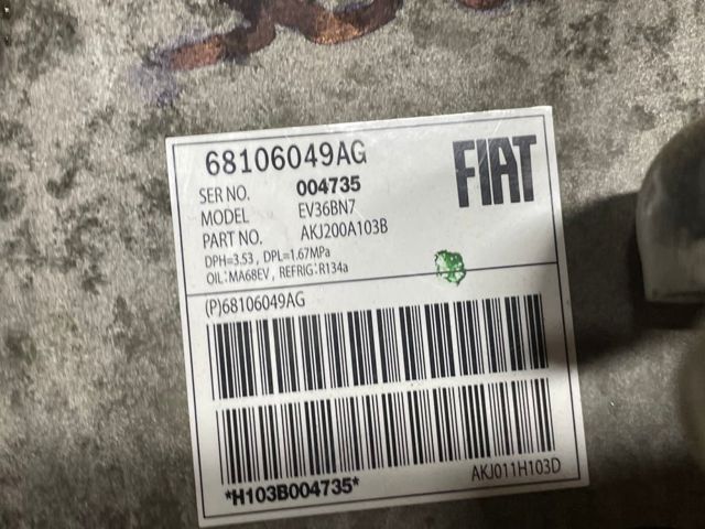 Компресор кліматичної установки 68106049AG FIAT