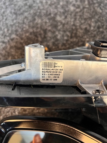 Бічне дзеркало заднього виду в зборі 51168491677 BMW