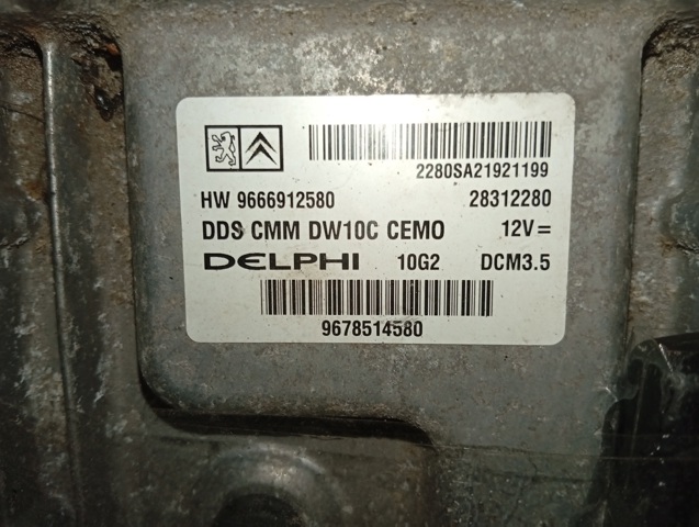 Комп'ютер двигуна 9666912580 FIAT