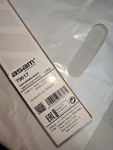 Амортизатор двері задньої 79617 ASAM