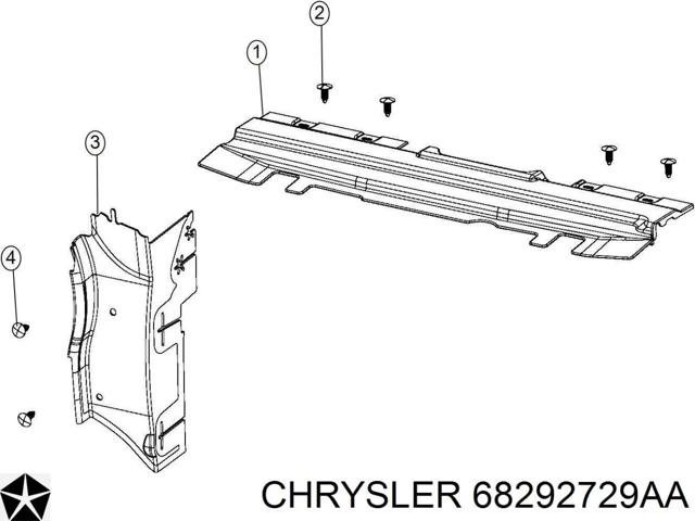 Повітропровід / дефлектор радіатора, лівий 68292729AA CHRYSLER
