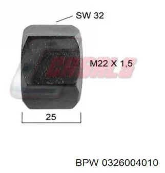 Гайка колеса 0326004010 BPW