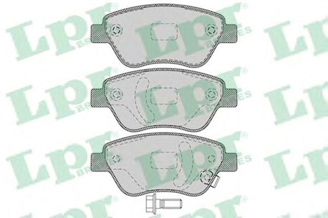 Колодки гальмівні передні, дискові 05P1247 LPR