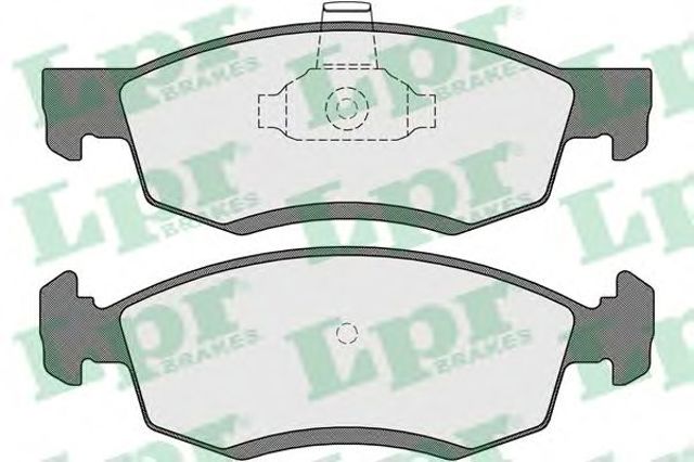 Передні гальмівні колодки 05P1654 LPR