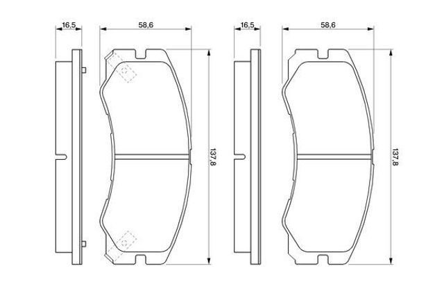 Колодки гальмівні дискові комплект 0986424366 BOSCH