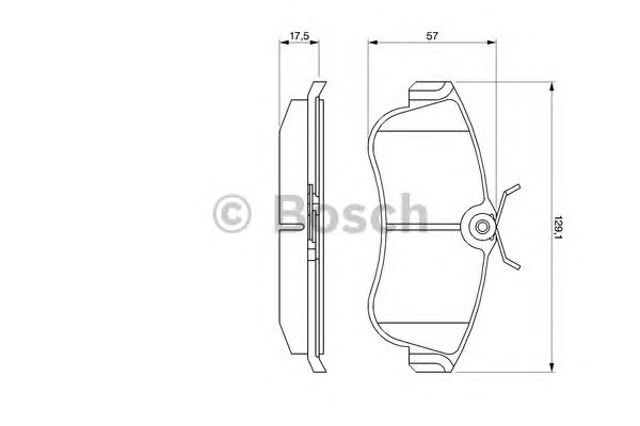 Колодки гальмівні передні, дискові 0986461147 BOSCH