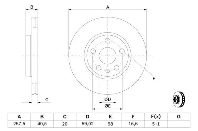 Ротор гальмівний 0986478896 BOSCH