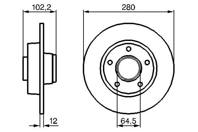 Дискові гальма 0986479144 BOSCH