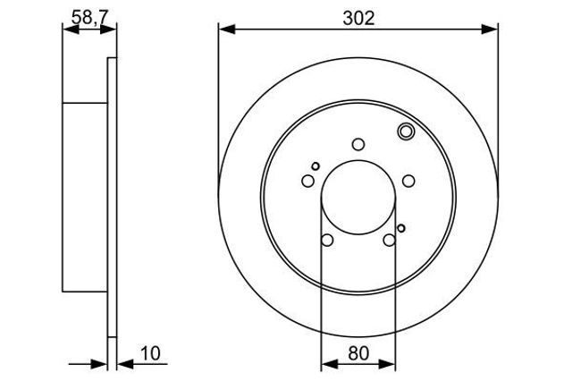 Диск заднього гальма 0986479318 BOSCH