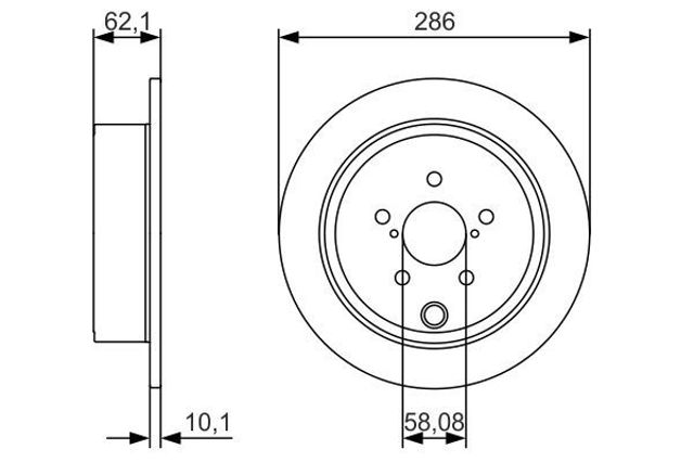 Диск гальмівний задній 0986479A10 BOSCH