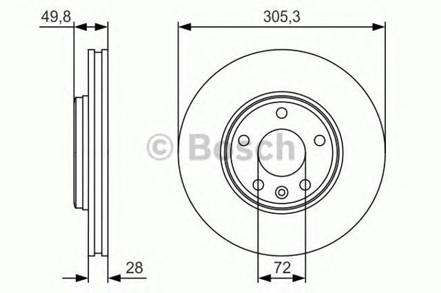 Гальмо дискове переднє 0986479R93 BOSCH