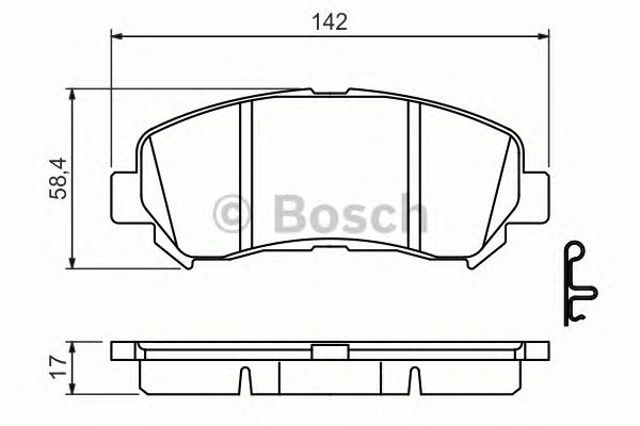 Колодки передні 0986494501 BOSCH