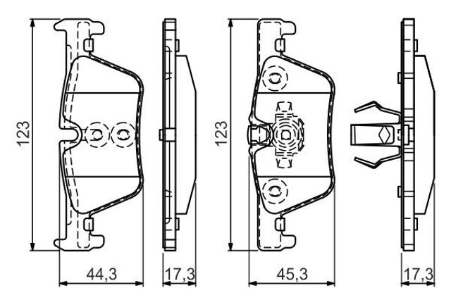 Колодки гальмові задні, дискові 0986494554 BOSCH